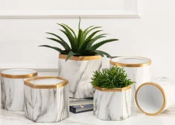 Doniczka Sona Marbling 11 cm * HowHomely