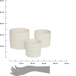 Doniczki ceramiczne 3 szt. Elly