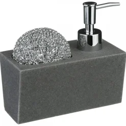 Dozownik kuchenny z gąbką Szary 170 ml