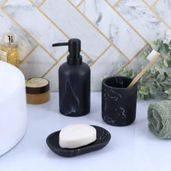 Dozownik na mydło Everist Black Marble