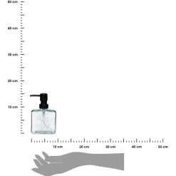 Dozownik na mydło przezroczysty czarny 250 ml