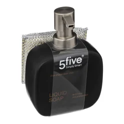 Dozownik na płyn z gąbką Black 400 ml