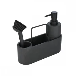 Dozownik na płyn ze szczotką i podstawką