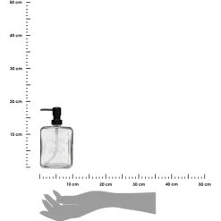 Dozownik na mydło przezroczysty czarny 570 ml * BERILO Best