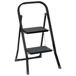 Drabinka 2-stopniowa metalowa czarna z poręczą * 5five Simply Smart Sale