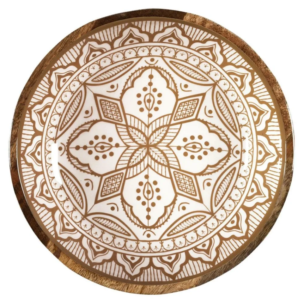Drewniana misa Marrakesh beż 28 cm * HowHomely Outlet
