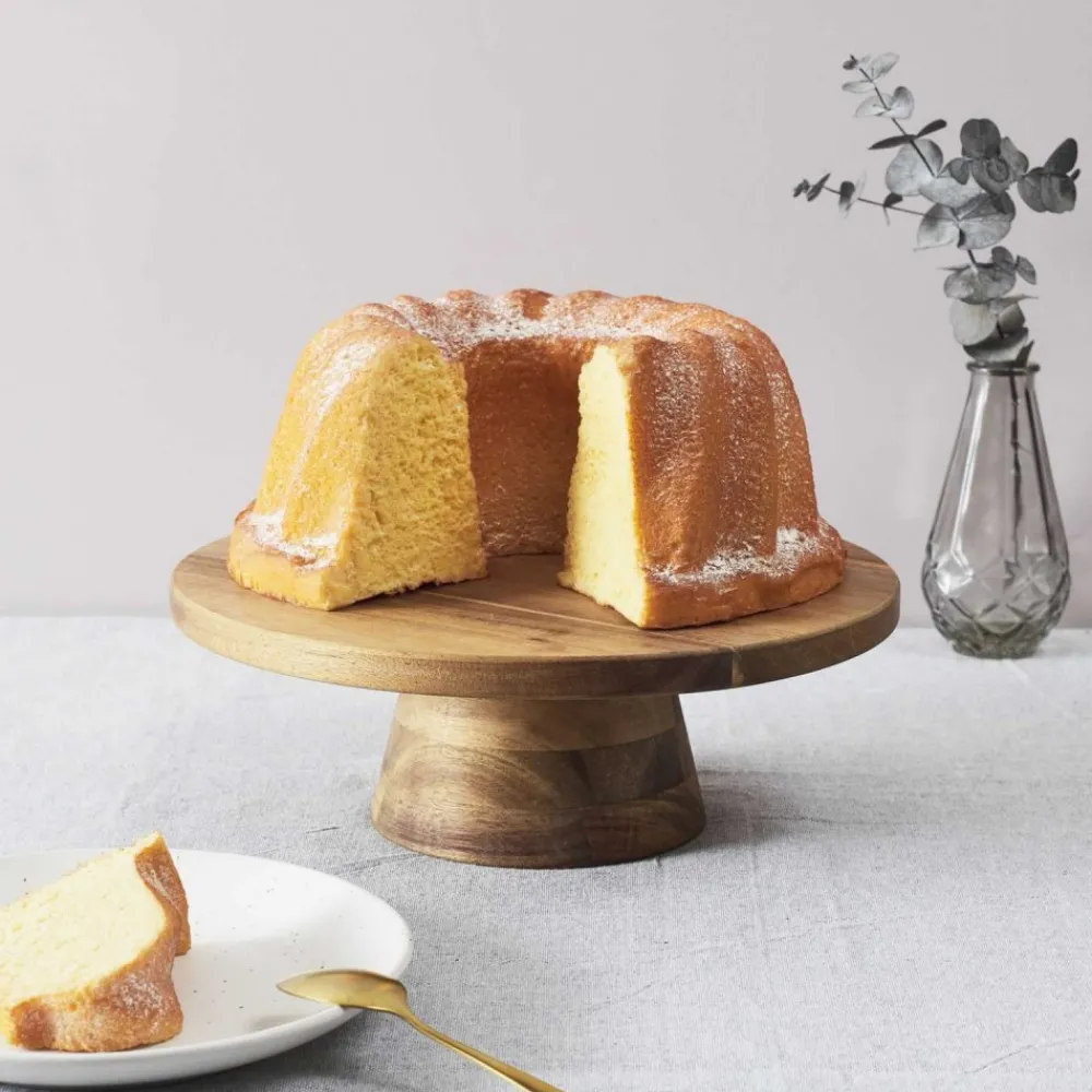 Drewniana patera na ciasto NATURAL SLICE * HowHomely Clearance