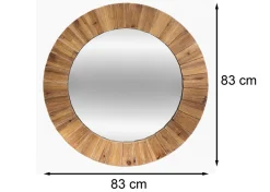 Drewniane lustro ścienne Jazlyn 83 cm
