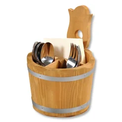 Drewniany organizer na sztućce i serwetki 14xh20 cm * Kesper
