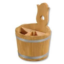 Drewniany organizer na sztućce i serwetki 14xh20 cm * Kesper