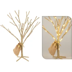 Drzewko świąteczne złote 30 led 50 cm * H&S Decoration Best