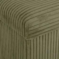 Duża pufa tapicerowana khaki Arum