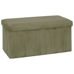 Duża pufa tapicerowana khaki Arum