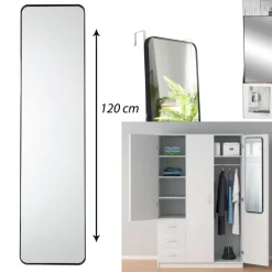 Duże lustro wiszące na drzwi REFLEX 120 cm * HowHomely Online