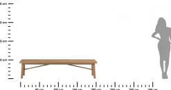 Długa ławka dębowa 200 cm Galway * Actona Online
