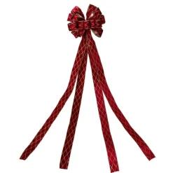 Długa kokarda na choinkę 130x33 cm * H&S Decoration Outlet