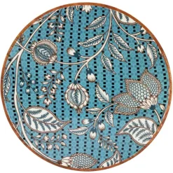 Duży dekoracyjny talerz mango z niebieskim motywem 37 cm wzór 1 * Excellent Houseware Online