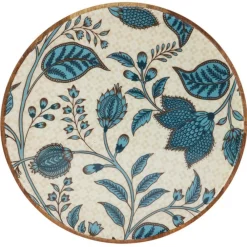 Duży dekoracyjny talerz mango z niebieskim motywem 37 cm wzór 2 * Excellent Houseware Online