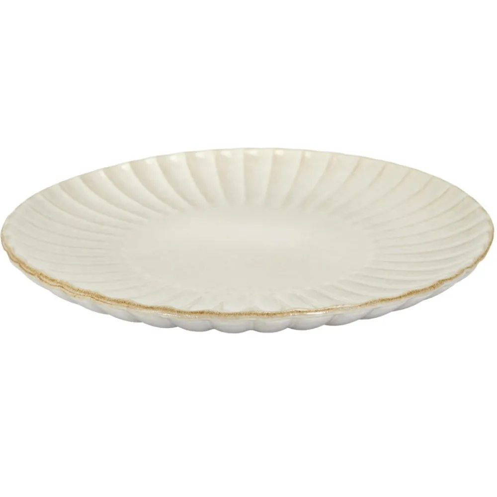 Duży talerz Eden 32 cm krem * HowHomely Sale
