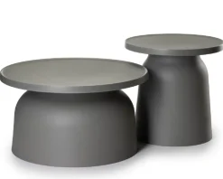 Dwa minimalistyczne stoliki OTTO szare * HowHomely Online