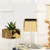 Dwie doniczki Mizu Gold White 21 i 23 cm