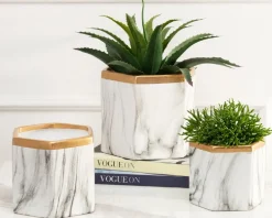 Dwie doniczki Sona Marbling 12 cm