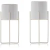Dwie doniczki Florri White 23,5 i 22 cm * HowHomely Best