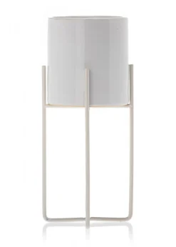 Dwie doniczki Florri White 23,5 i 22 cm * HowHomely Best