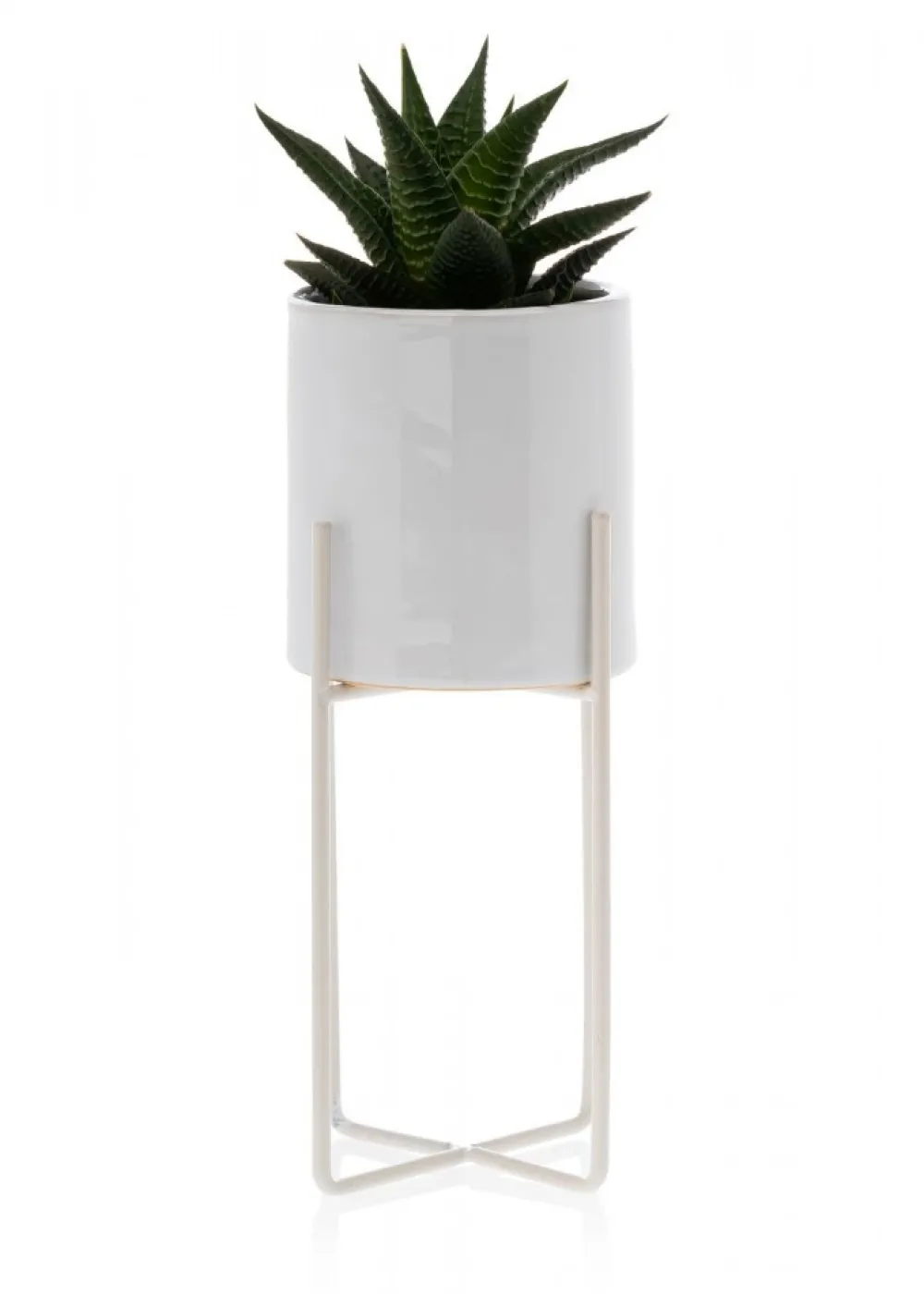 Dwie doniczki Florri White 23,5 i 22 cm * HowHomely Best