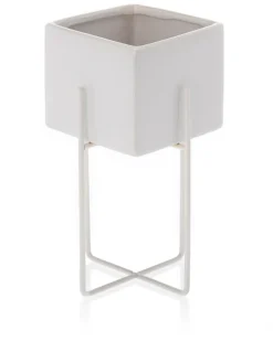 Dwie doniczki Mizu White 21 i 23 cm * HowHomely Outlet