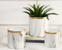 Dwie doniczki Sona Marbling 11 i 13 cm * HowHomely Online