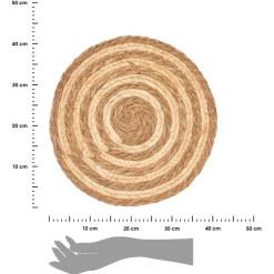 Dwukolorowa podkładka na stół boho 35 cm * KINVARA Best