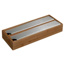 Dyspenser do folii bambusowy ciemny 35x13xh5,5 cm