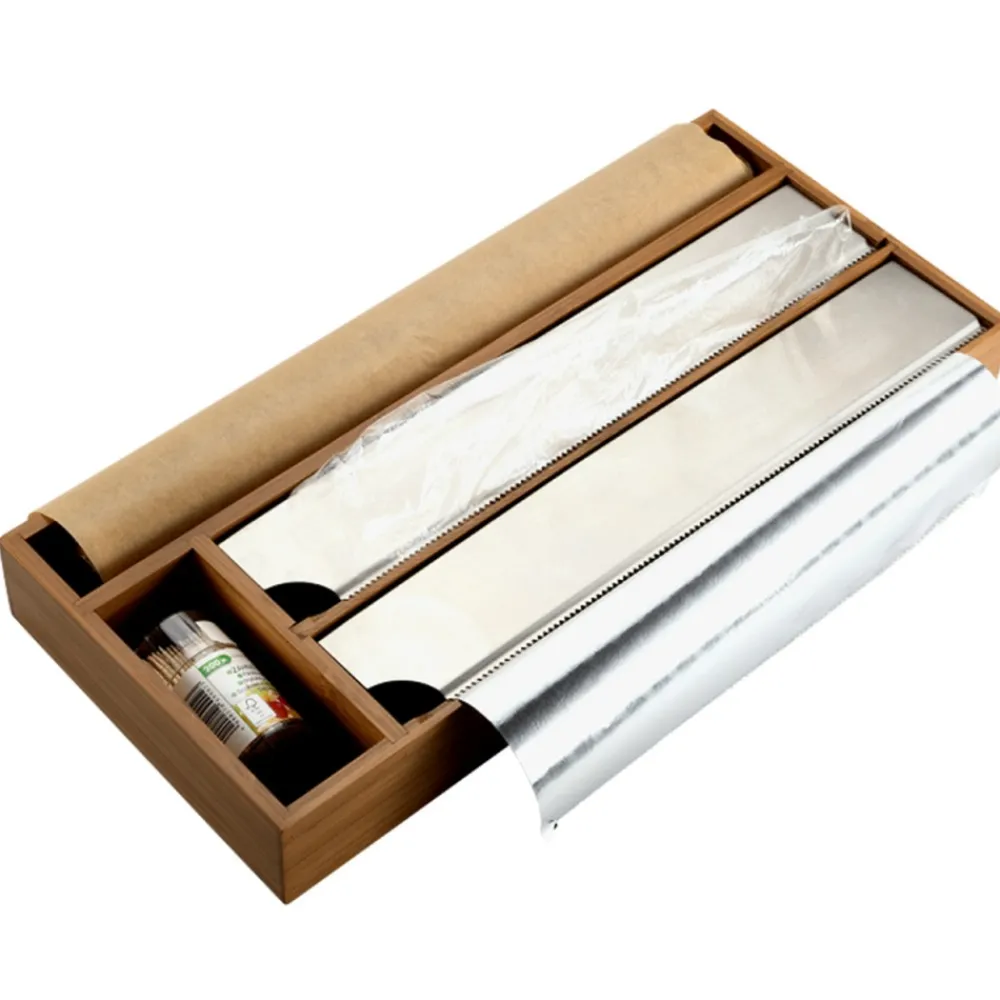 Dyspenser do folii bambusowy ciemny 42x19xh5,5 cm * Kesper