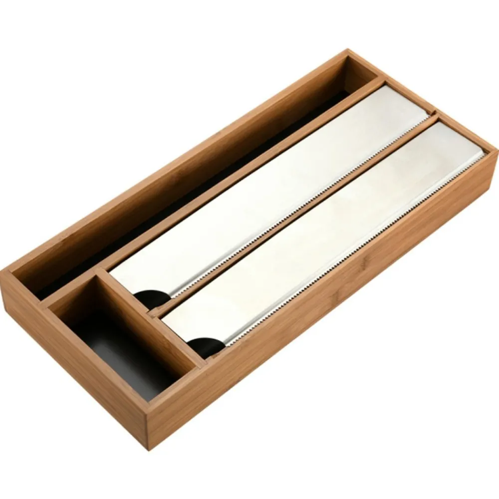 Dyspenser do folii bambusowy ciemny 42x19xh5,5 cm * Kesper