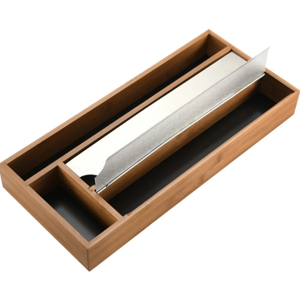 Dyspenser do folii bambusowy ciemny 42x19xh5,5 cm * Kesper