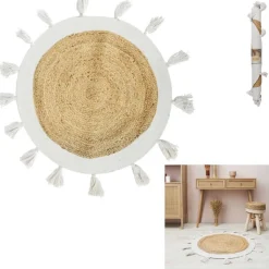 Dywan jutowy z frędzlami TASSA boho 80 cm