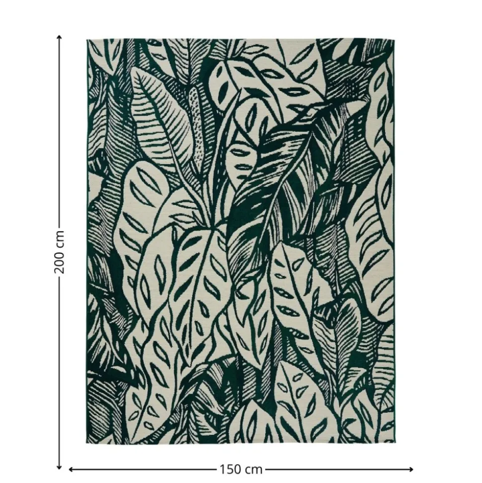 Dywan zewnętrzny 150 x 200 cm monstera Kepa