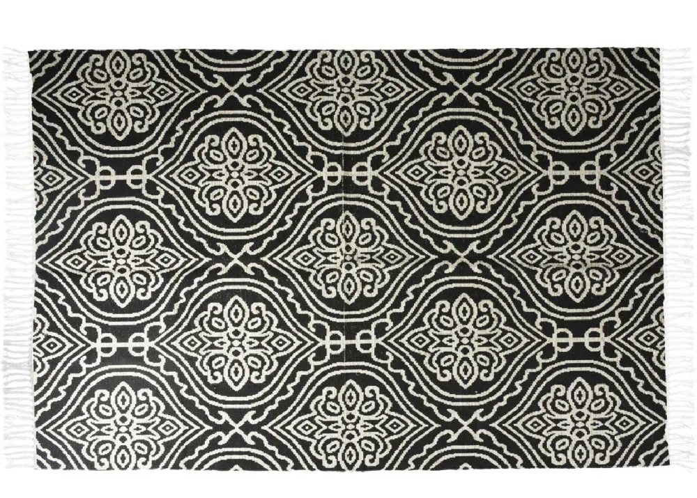 Dywan bawełniany do salonu z frędzlami 120 x180 cm * H&S Decoration Discount