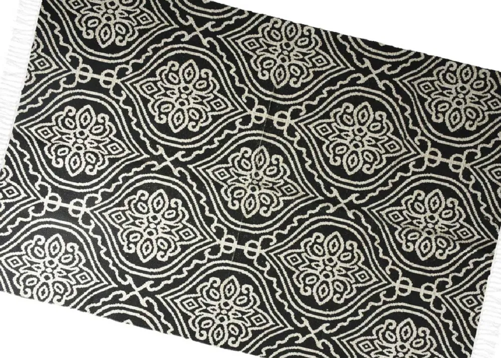 Dywan bawełniany do salonu z frędzlami 120 x180 cm * H&S Decoration Discount