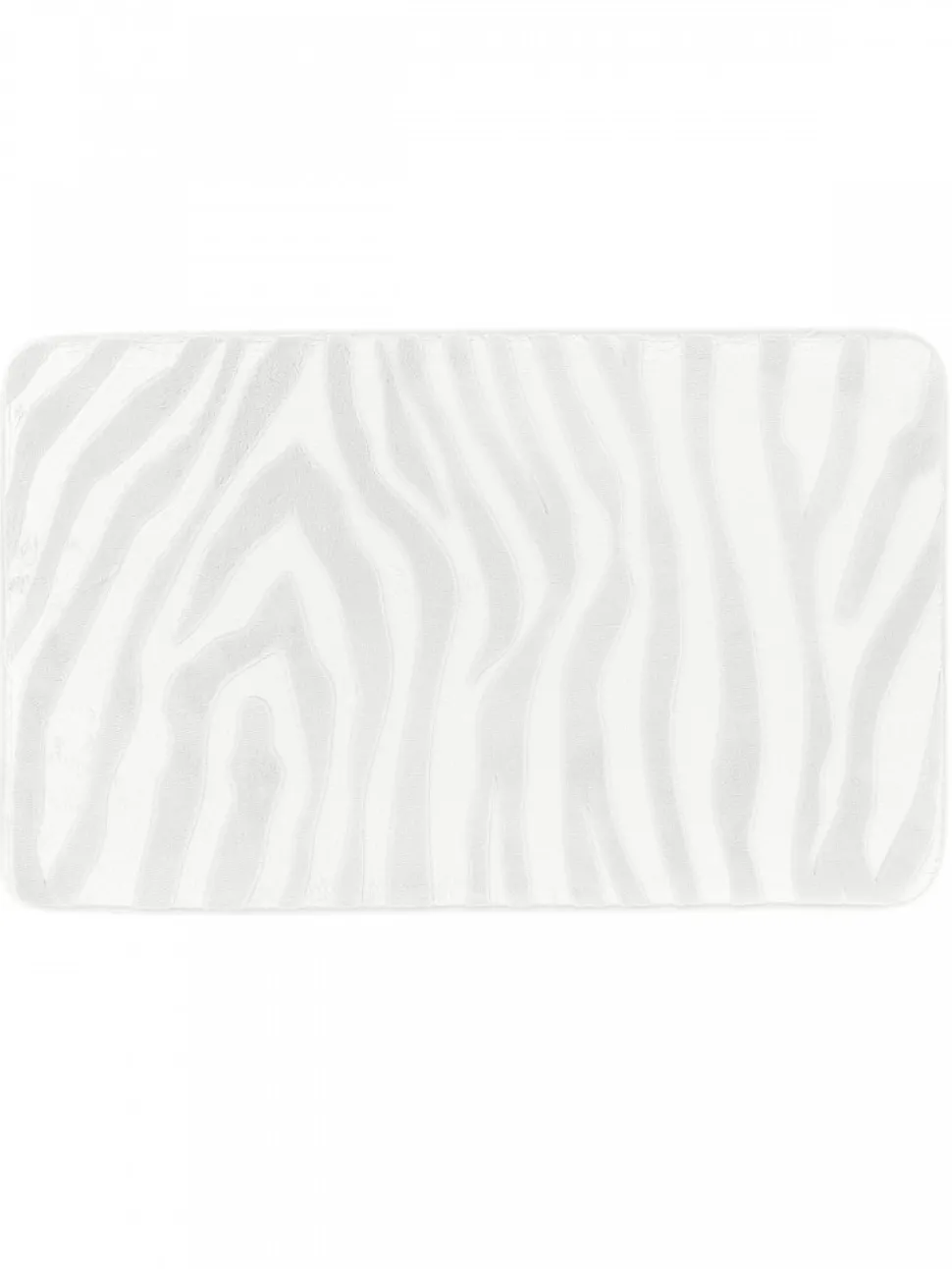 Dywanik łazienkowy biały 45x75 cm zebra