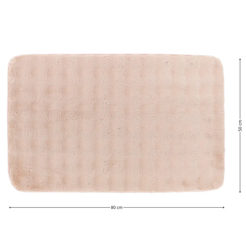 Dywanik łazienkowy blush róż 50x80 cm efekt futra