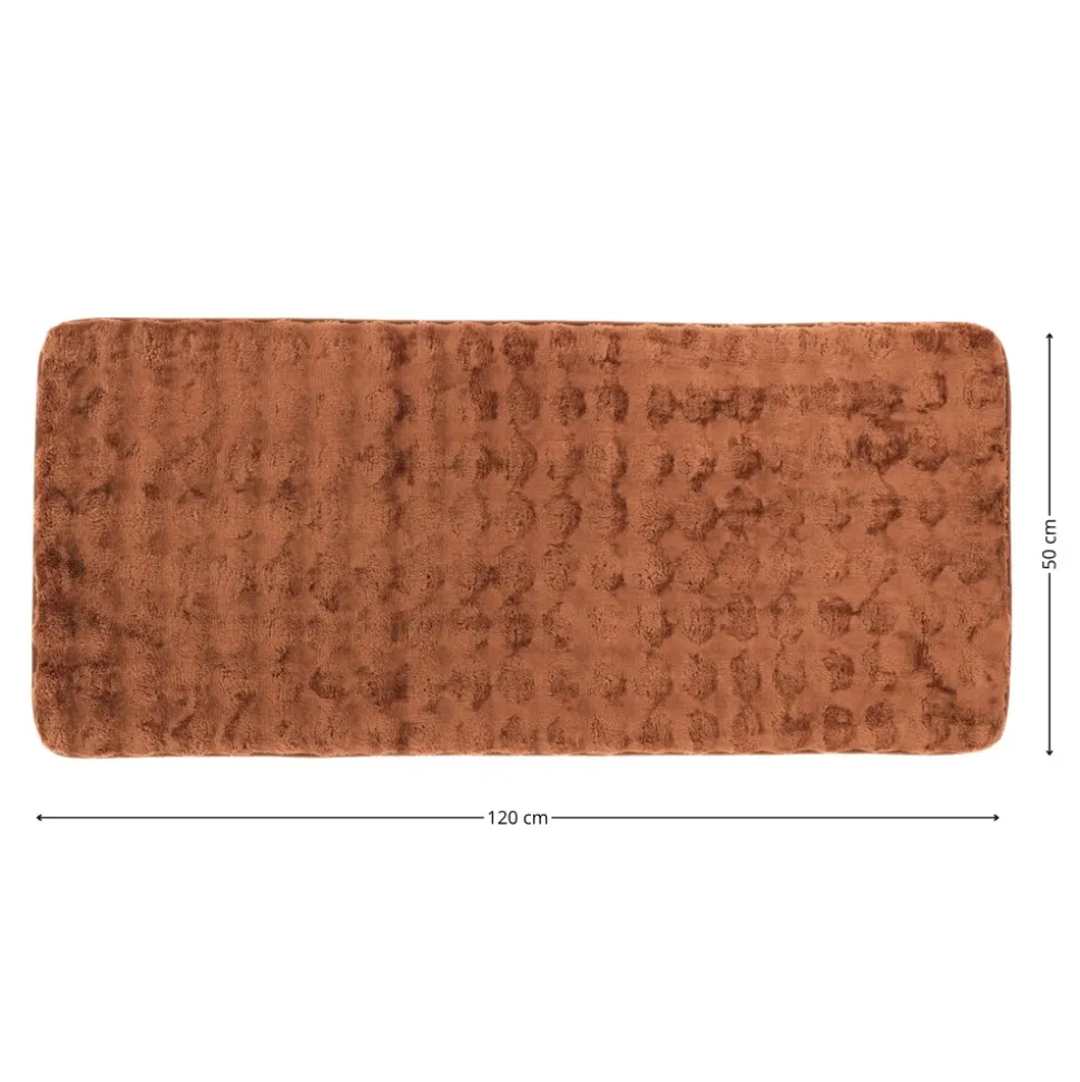 Dywanik łazienkowy cappuccino 50x120 cm efekt futra