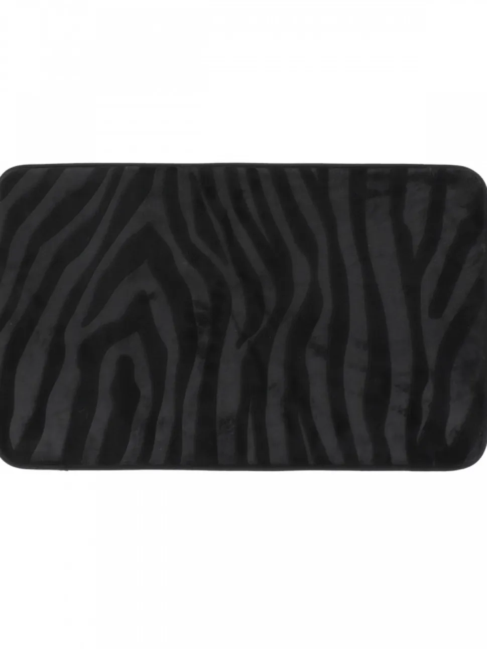 Dywanik łazienkowy czarny 45x75 cm zebra