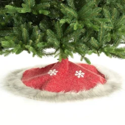 Dywanik pod choinkę czerwony 100 cm