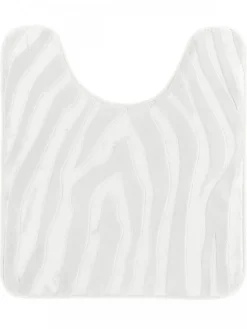 Dywanik pod WC biały 45x50 cm zebra