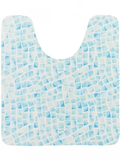 Dywanik pod WC RAVENNE 45x50 cm niebieska mozaika
