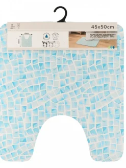 Dywanik pod WC RAVENNE 45x50 cm niebieska mozaika