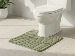 Dywanik pod WC szałwiowy 45x50 cm zebra