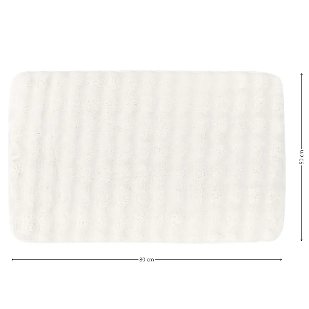 Dywanik łazienkowy biały 50x80 cm efekt futra * TENDANCE Online